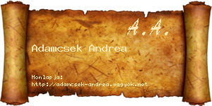 Adamcsek Andrea névjegykártya